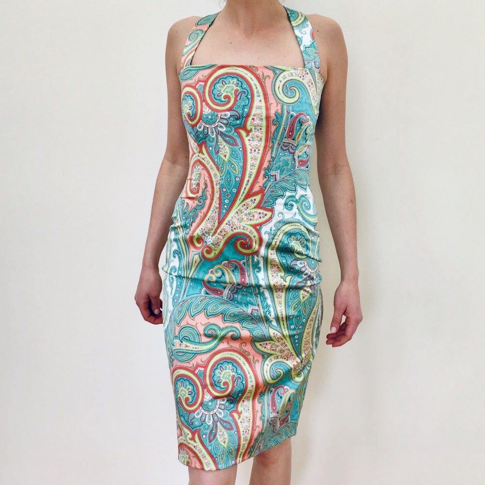 Dolce & Gabanna silk paisley bodycon dress